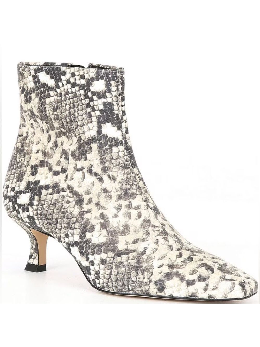 NWOB $129 Giani Bini Palmero Snake Print Snip Toe Kitten Heel Booties - Picture 2 of 9
